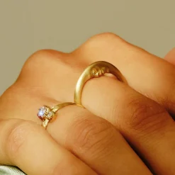 Tomfoolery Diamond Tiny Hands Ring Fashion