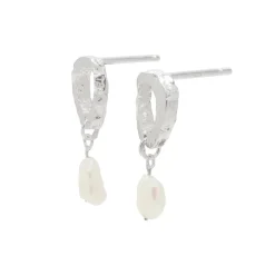 Tomfoolery Dio Silver Pearl Drop Earrings Sale