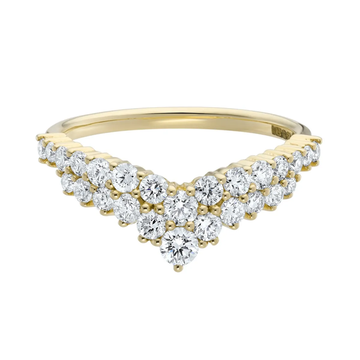 Tomfoolery Double Row Arched Diamond Band Sale