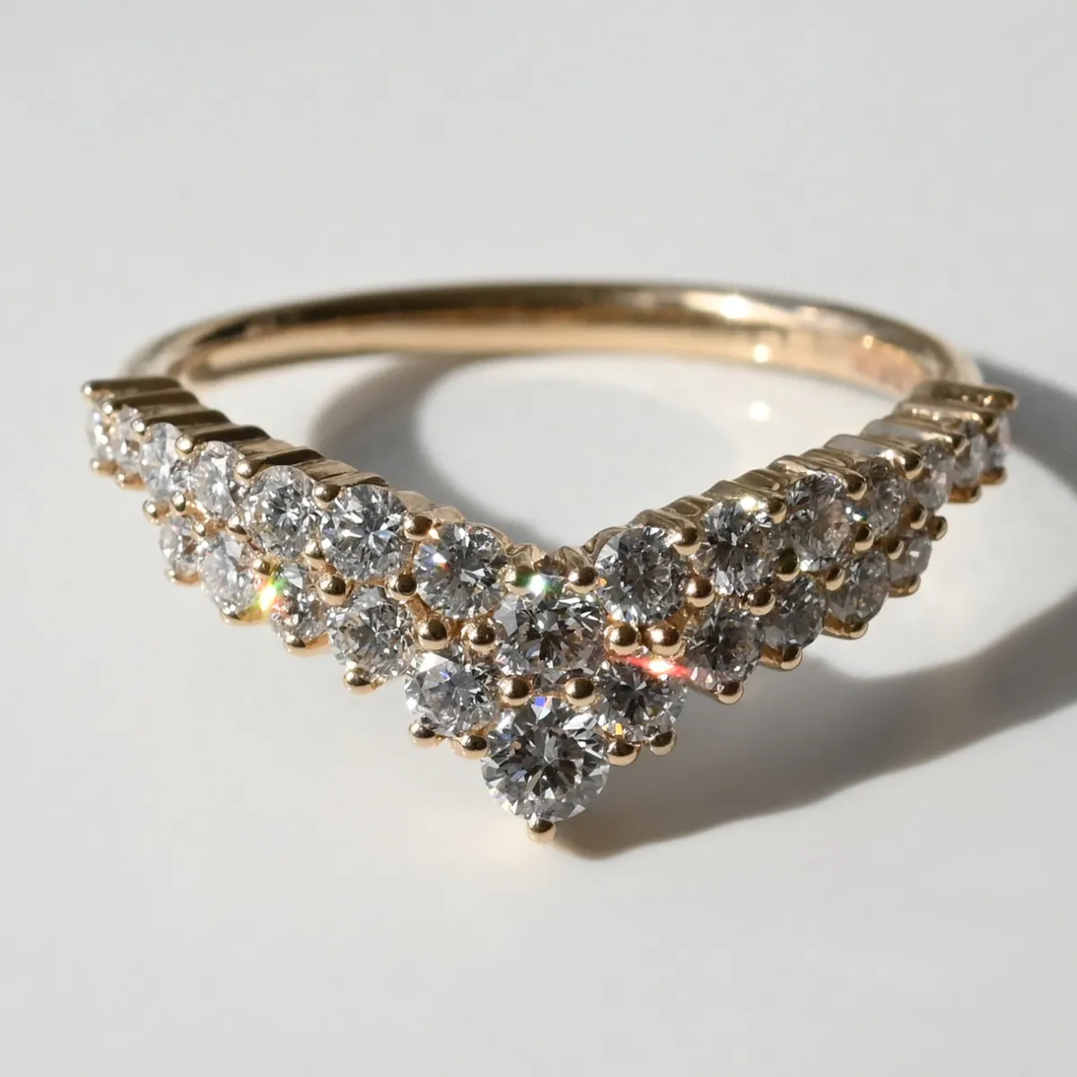 Tomfoolery Double Row Arched Diamond Band Sale