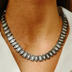 Tomfoolery DRESS Gold Row Necklace Fashion
