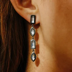 Tomfoolery DRESS Gunmetal Drop Earrings Outlet