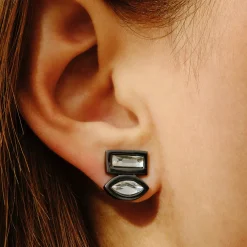 Tomfoolery DRESS Gunmetal Duo Studs Sale