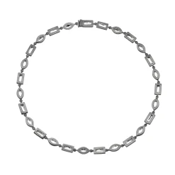 Tomfoolery DRESS Gunmetal Single Row Necklace Clearance