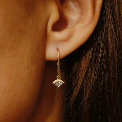 Tomfoolery DUO Diamond Half & Half Drop Earrings Outlet