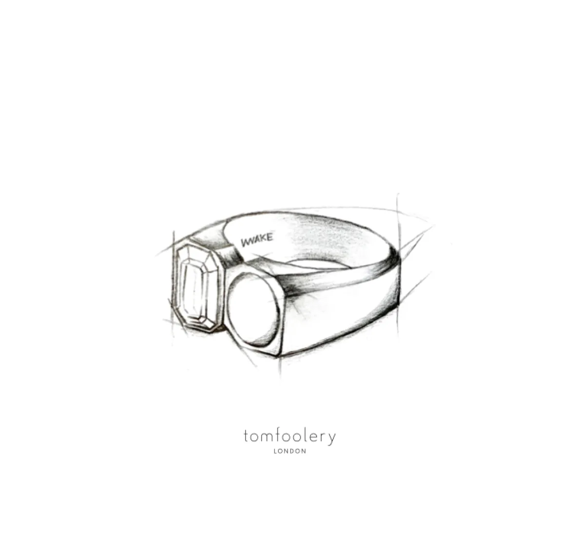 Tomfoolery Dyad Signet no.5 Art Ring Clearance