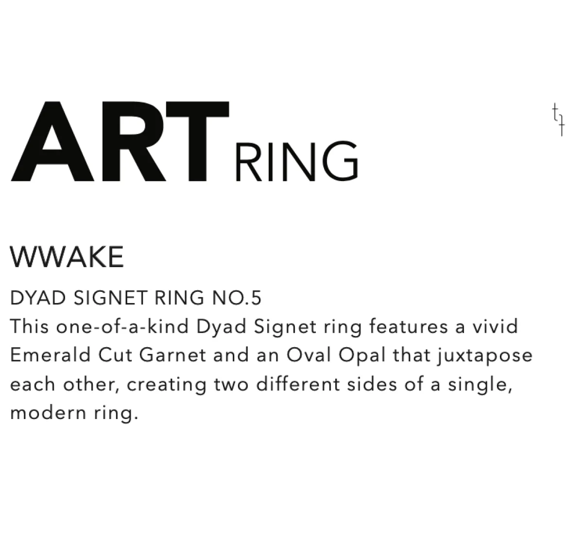 Tomfoolery Dyad Signet no.5 Art Ring Clearance