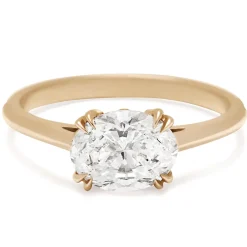 Tomfoolery East/West Oval 1.5ct Lab-Grown Diamond Solitaire Ring Discount