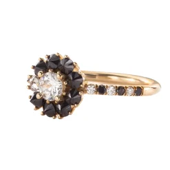 Tomfoolery Eclipse Diamond & 14ct Yellow Gold Cluster Ring Discount
