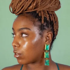 Tomfoolery El Tropical Earrings in Palm Discount