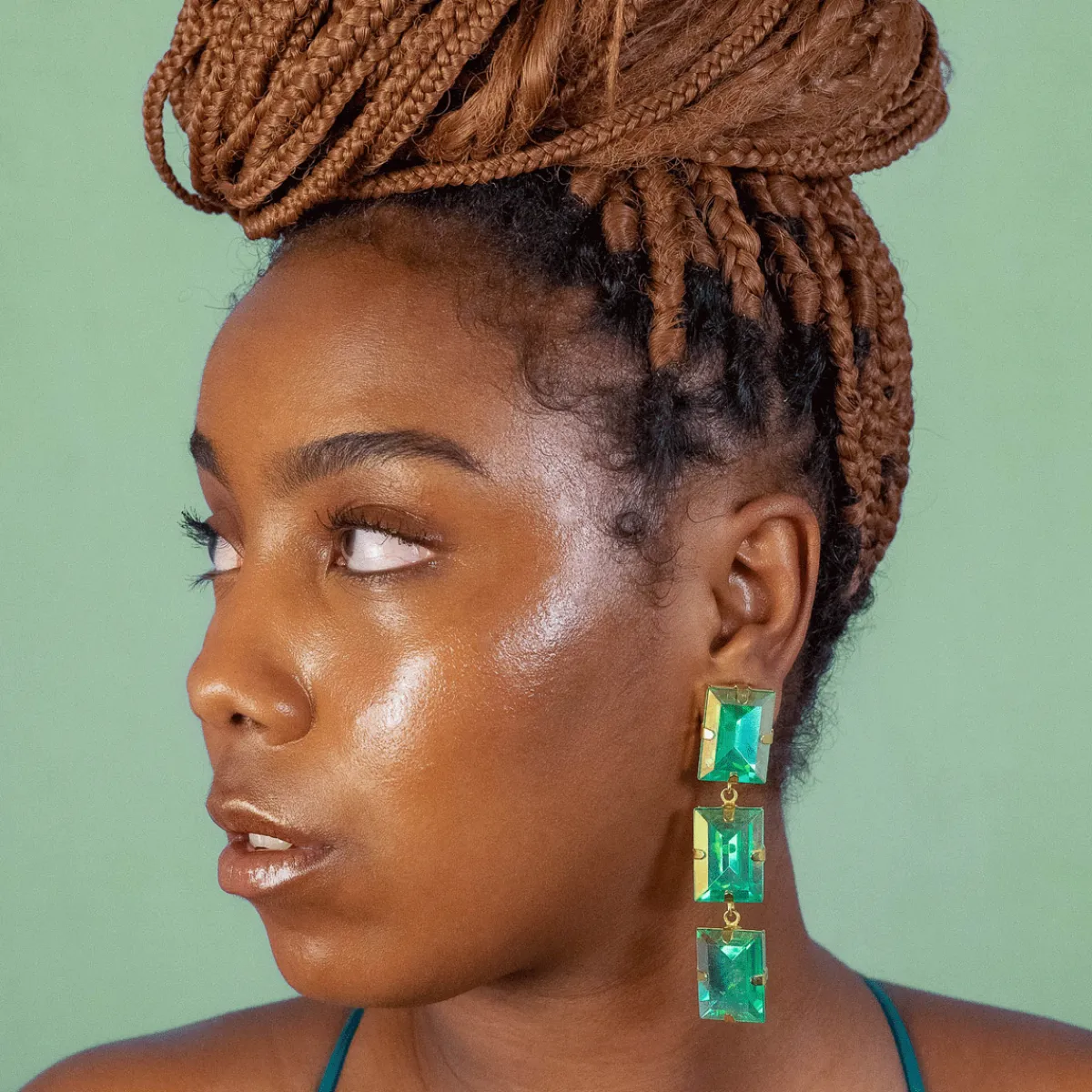 Tomfoolery El Tropical Earrings in Palm Discount