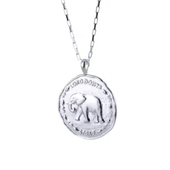 Tomfoolery Elephant Coin Pendant in Silver Outlet
