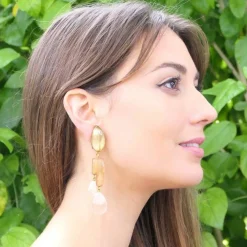 Tomfoolery Elisa Resin Earrings in Menthol Discount