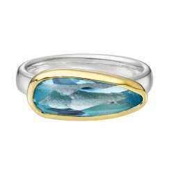 Tomfoolery Elongated Irregular Aquamarine Ring Best