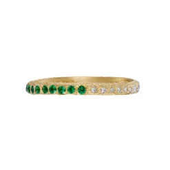 Tomfoolery Emerald & Diamond Dual Band Discount