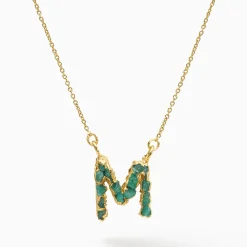 Tomfoolery Emerald ABC Charm Necklace Clearance