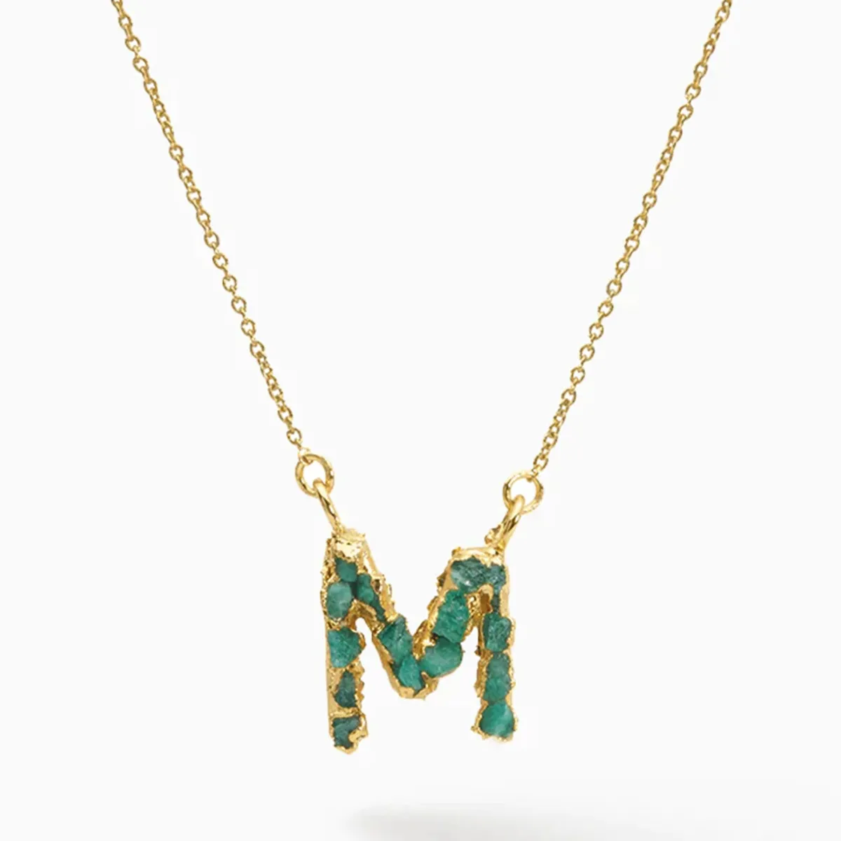 Tomfoolery Emerald ABC Charm Necklace Clearance