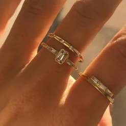 Tomfoolery Emerald Cut Diamond Ring Discount
