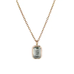 Tomfoolery Emerald Cut Green Sapphire Wisp Necklace Best