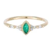 Tomfoolery Emerald Marquise Poeme Ring Clearance