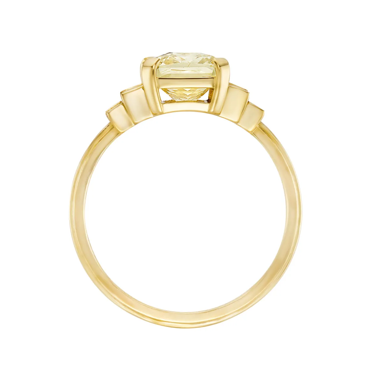 Tomfoolery Empire Stature Five Step Yellow Sapphire Ring Hot