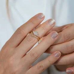 Tomfoolery Engagement Ring with a Cluster of Diamonds – Small Flora Ring Outlet