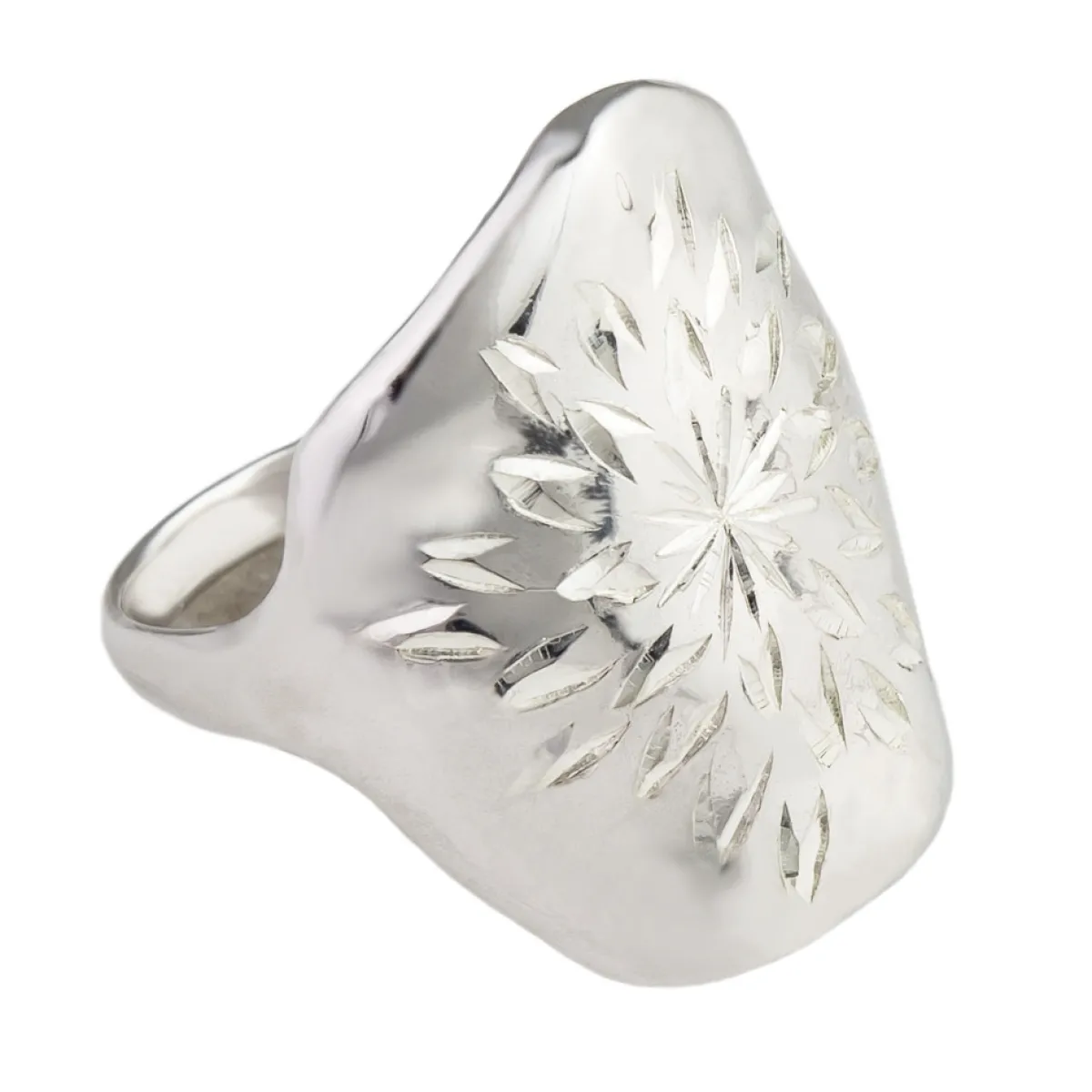 Tomfoolery Engraved Silver Ring Discount