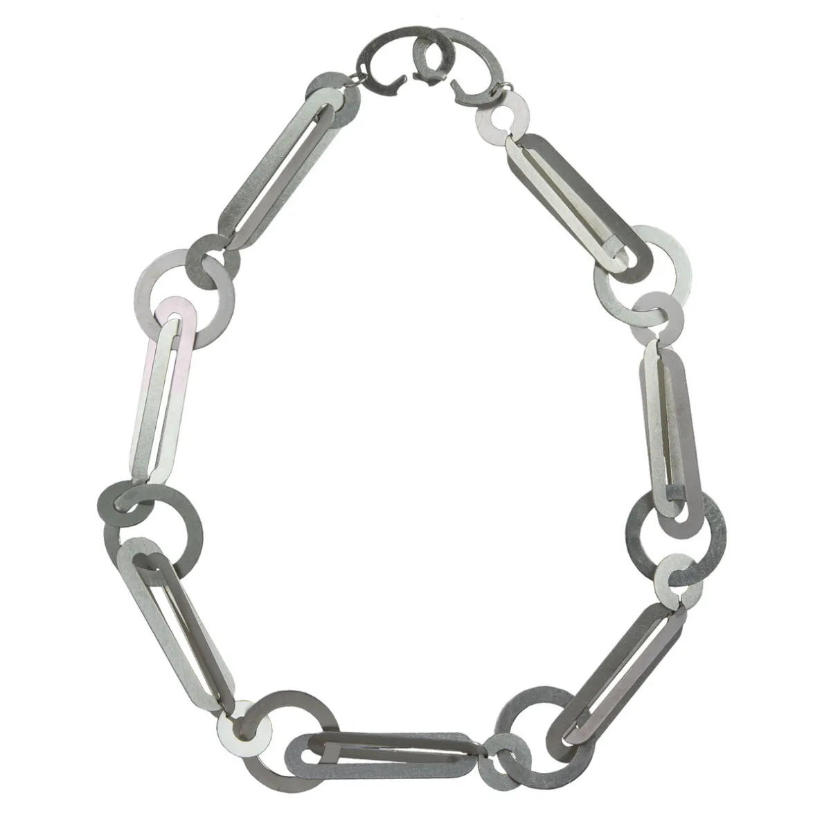 Tomfoolery Entwined Orbital Repeat Steel Statement Necklace Discount