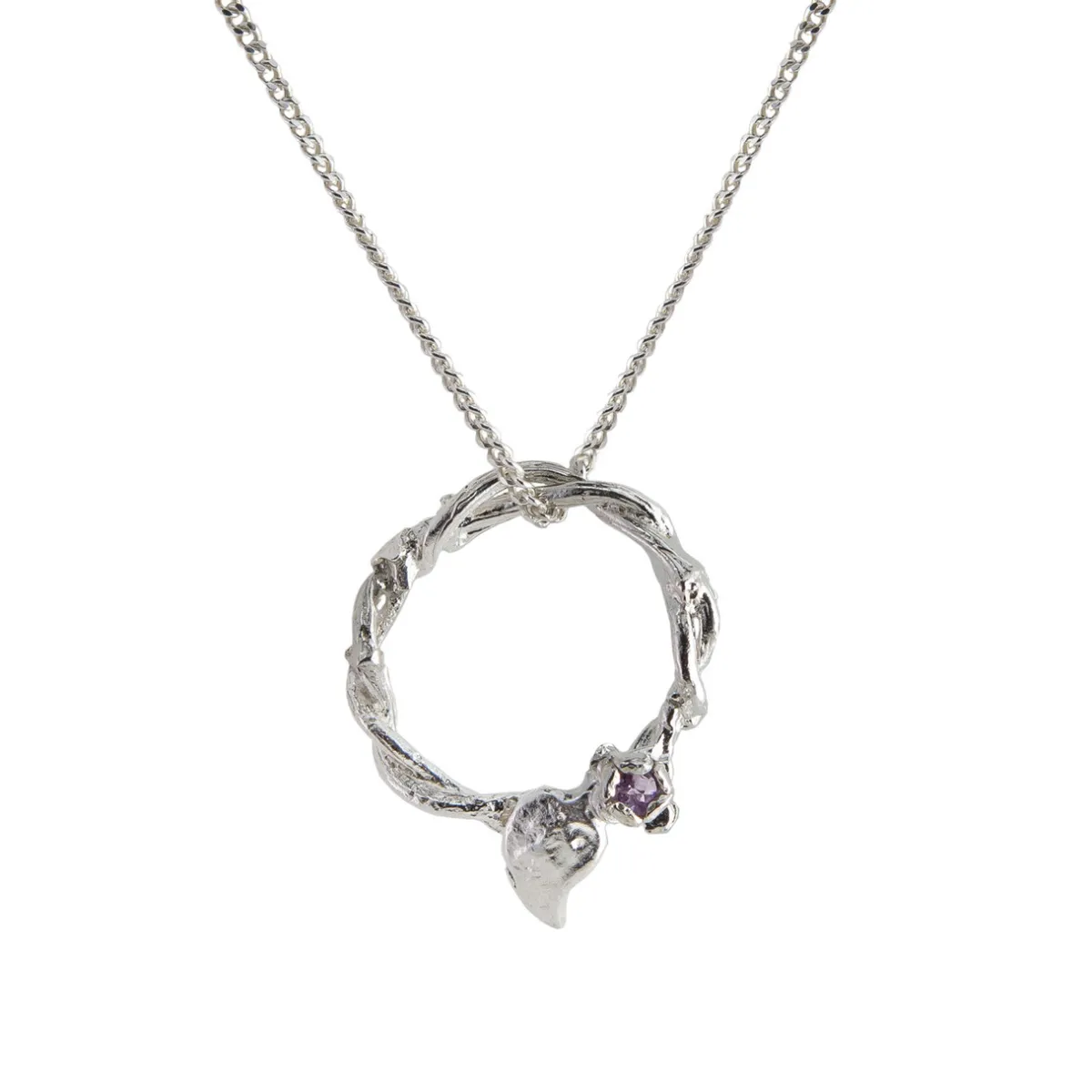Tomfoolery Entwined Vine Circle Pendant New