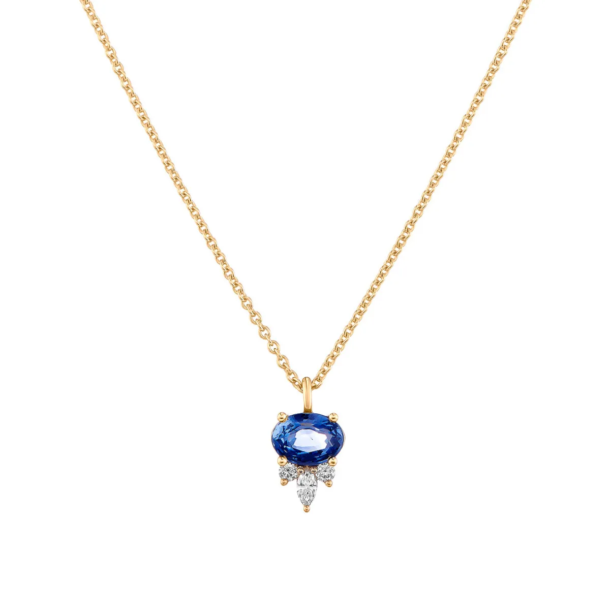 Tomfoolery Eugenie Blue Sapphire & Diamond Pendant Sale