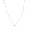 Tomfoolery Eugenie Champagne Diamond Scatter Necklace Hot