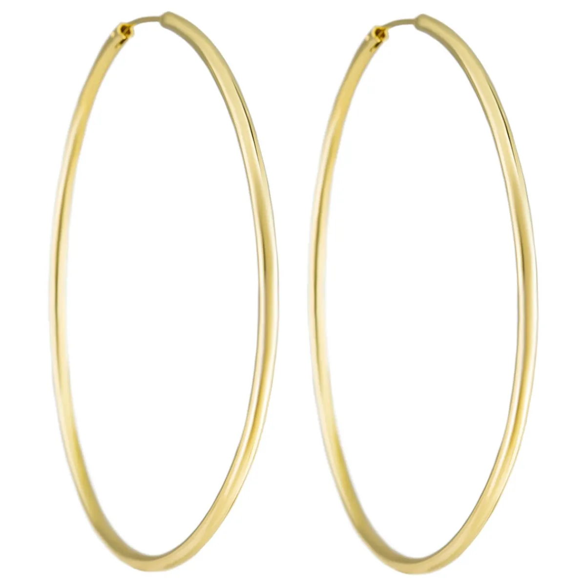 Tomfoolery Extra Large Sleeper Gold Plated Silver Hoop 70mm Discount