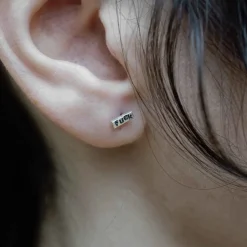 Tomfoolery F – Studs in Silver Best