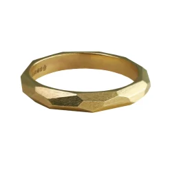 Tomfoolery Faceted 9ct Gold Wedding Band Sale