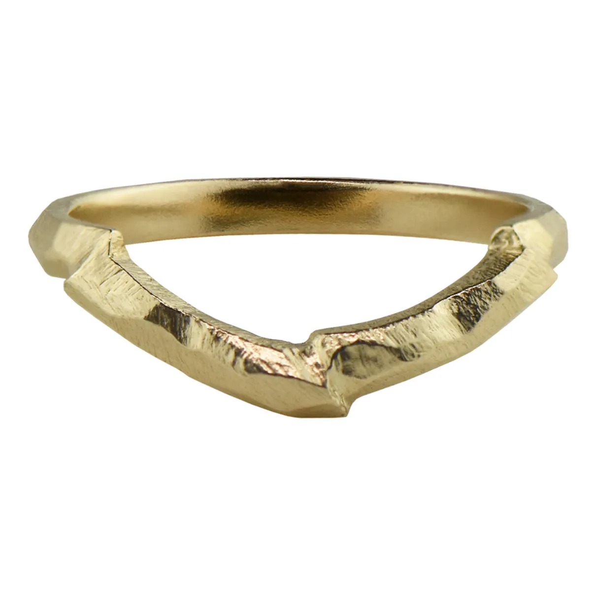 Tomfoolery Faceted Irregular 2.5mm Wedding Band Fashion