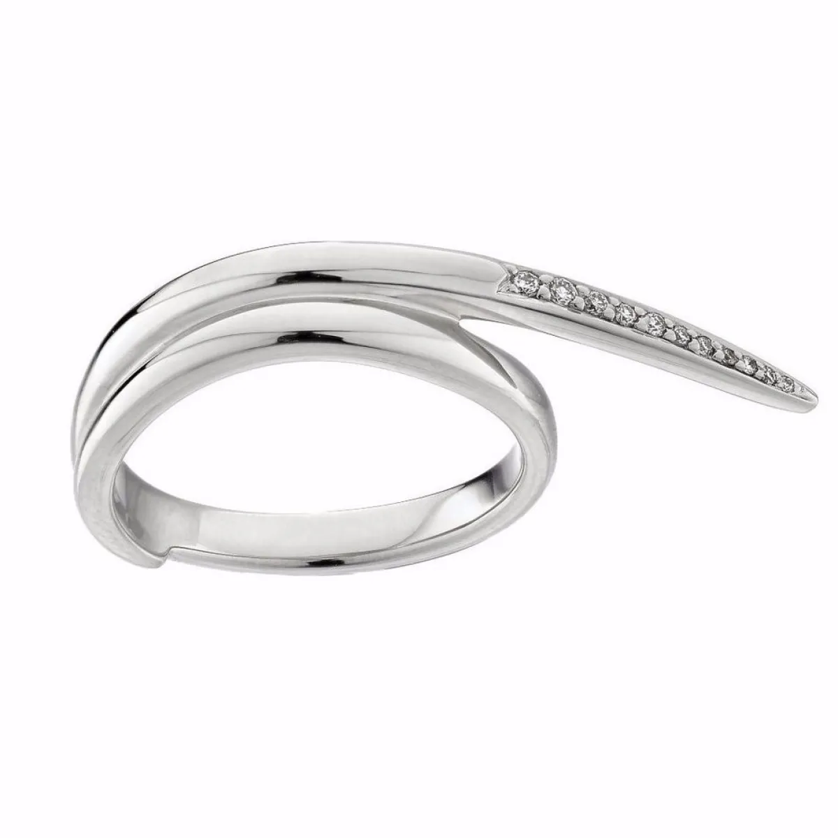 Tomfoolery Feather Diamond Wrap Ring Fashion