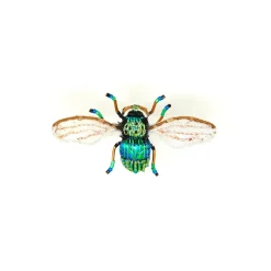 Tomfoolery Field Bee Beaded Sequin Brooch Fashion