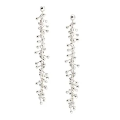 Tomfoolery Fine Silver Long Drop Earrings Hot