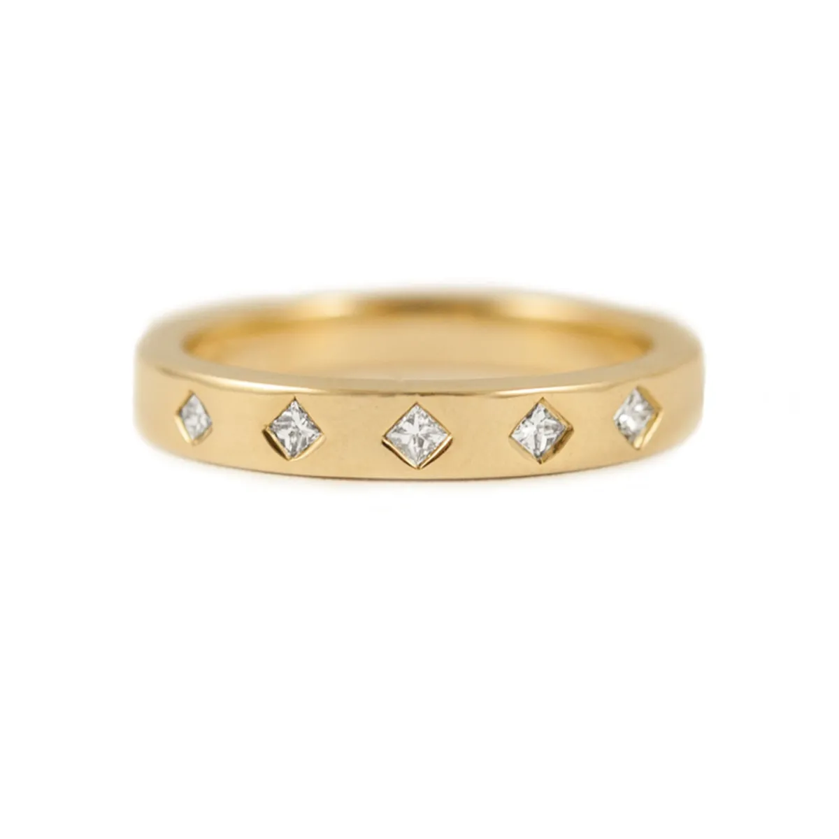 Tomfoolery Five Stone Princess Eternity Ring Fashion