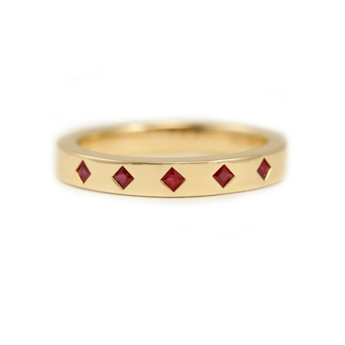 Tomfoolery Five Stone Princess Eternity Ring Fashion