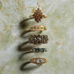Tomfoolery Five Teal Sapphire & Hidden Diamond Ring Outlet
