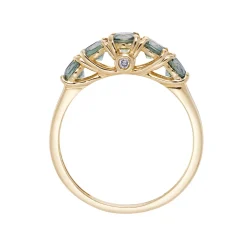 Tomfoolery Five Teal Sapphire & Hidden Diamond Ring Outlet