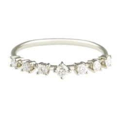 Tomfoolery Floating Diamond Half Eternity Ring Clearance