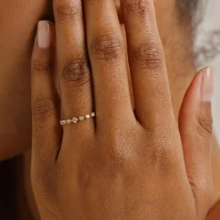 Tomfoolery Floating Diamond Half Eternity Ring Clearance