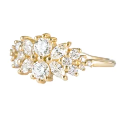 Tomfoolery Flora Cluster Engagement Ring with Round Diamonds Discount