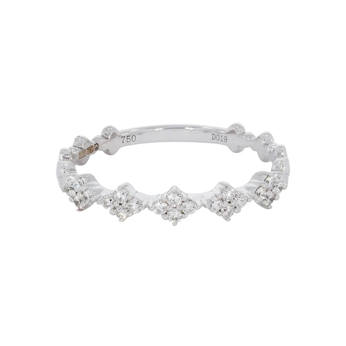 Tomfoolery Floral Diamond Half Eternity Ring Clearance
