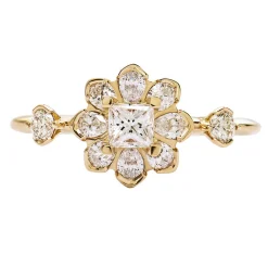 Tomfoolery Flower Diamond Engagement Ring Online