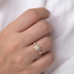 Tomfoolery Flower Diamond Engagement Ring Online