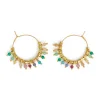 Tomfoolery Foresta Gemstone Hoop Earrings Sale