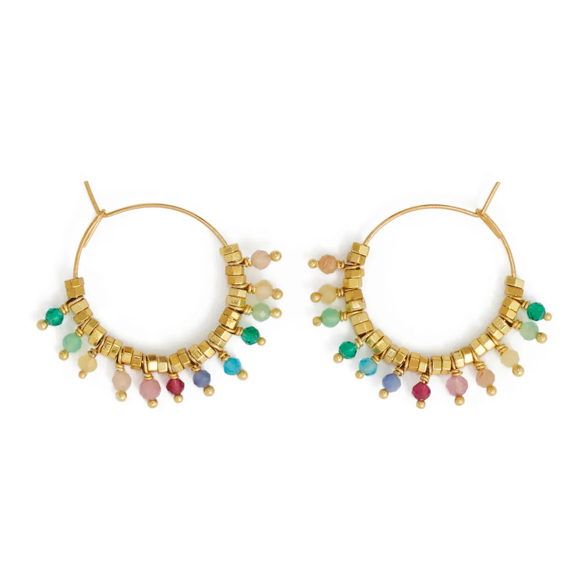 Tomfoolery Foresta Gemstone Hoop Earrings Sale
